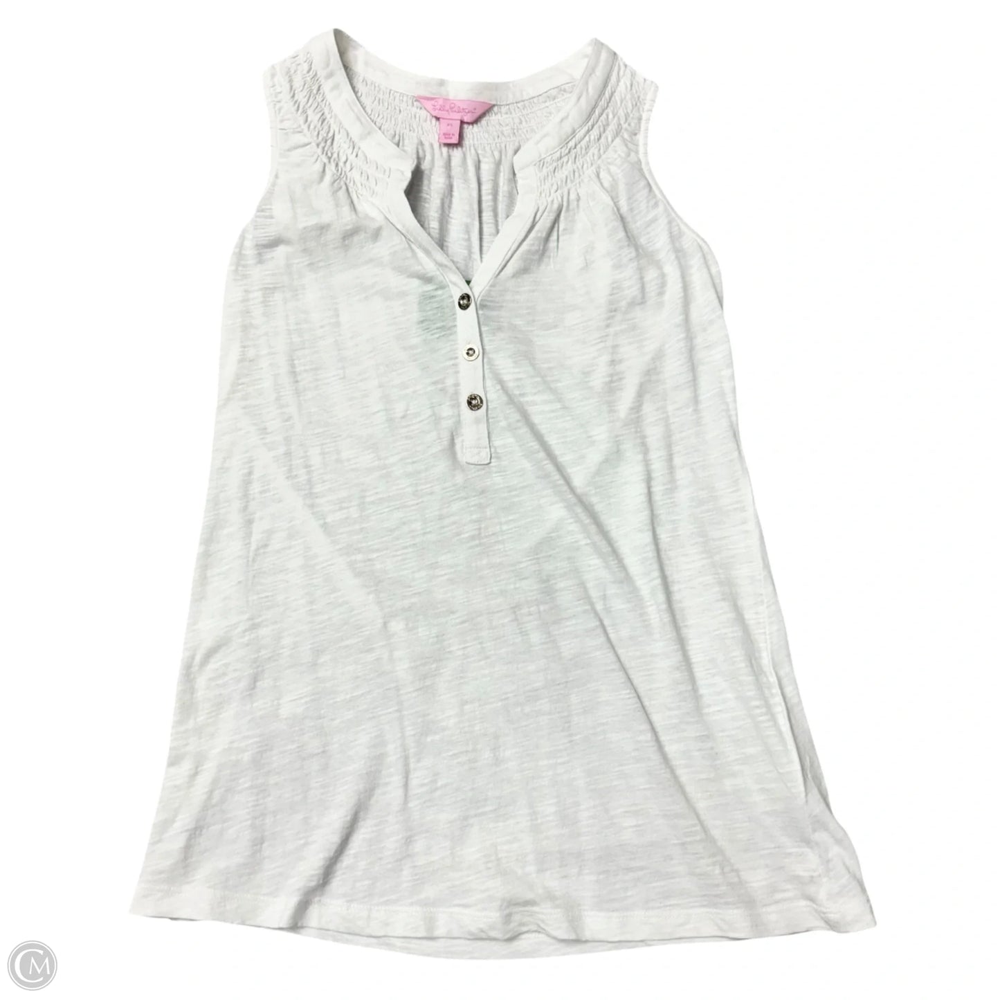Top Sleeveless Designer By Lilly Pulitzer In White, Size: Xs