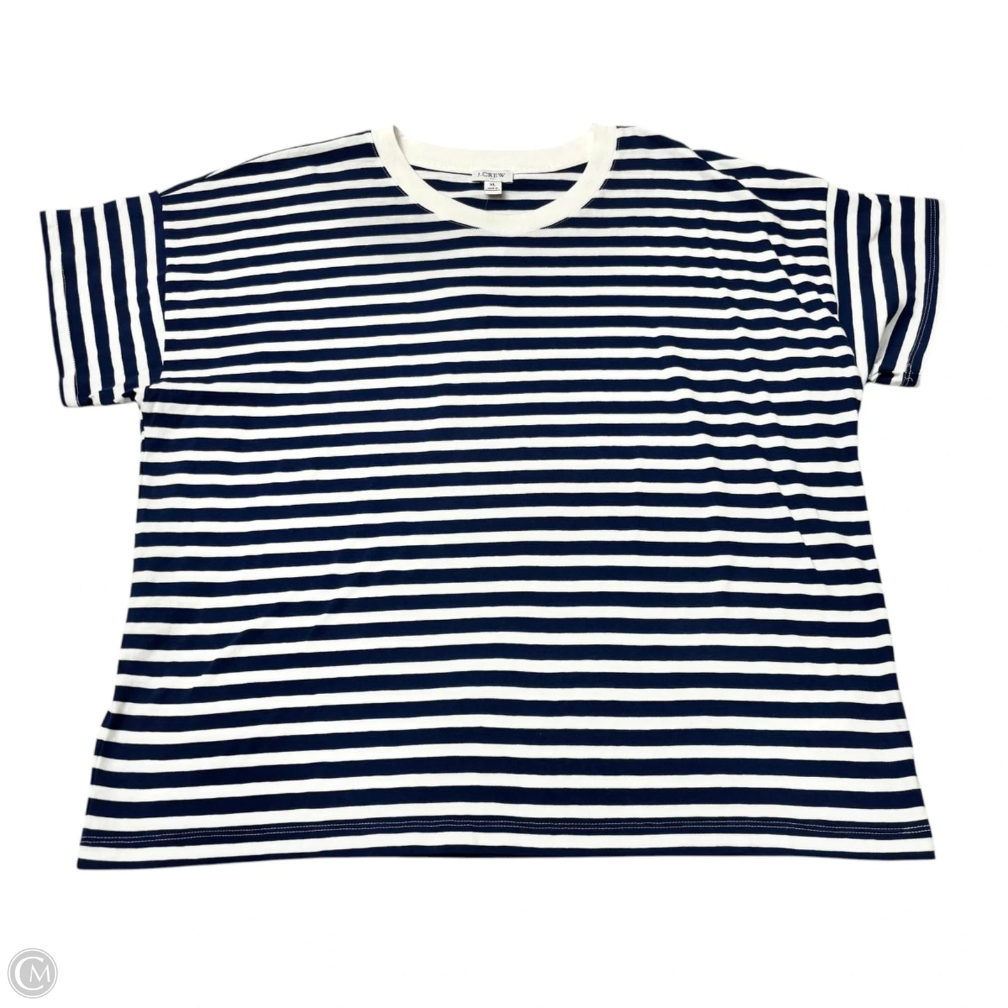 Top Short Sleeve By J. Crew In Striped Pattern, Size: Xl