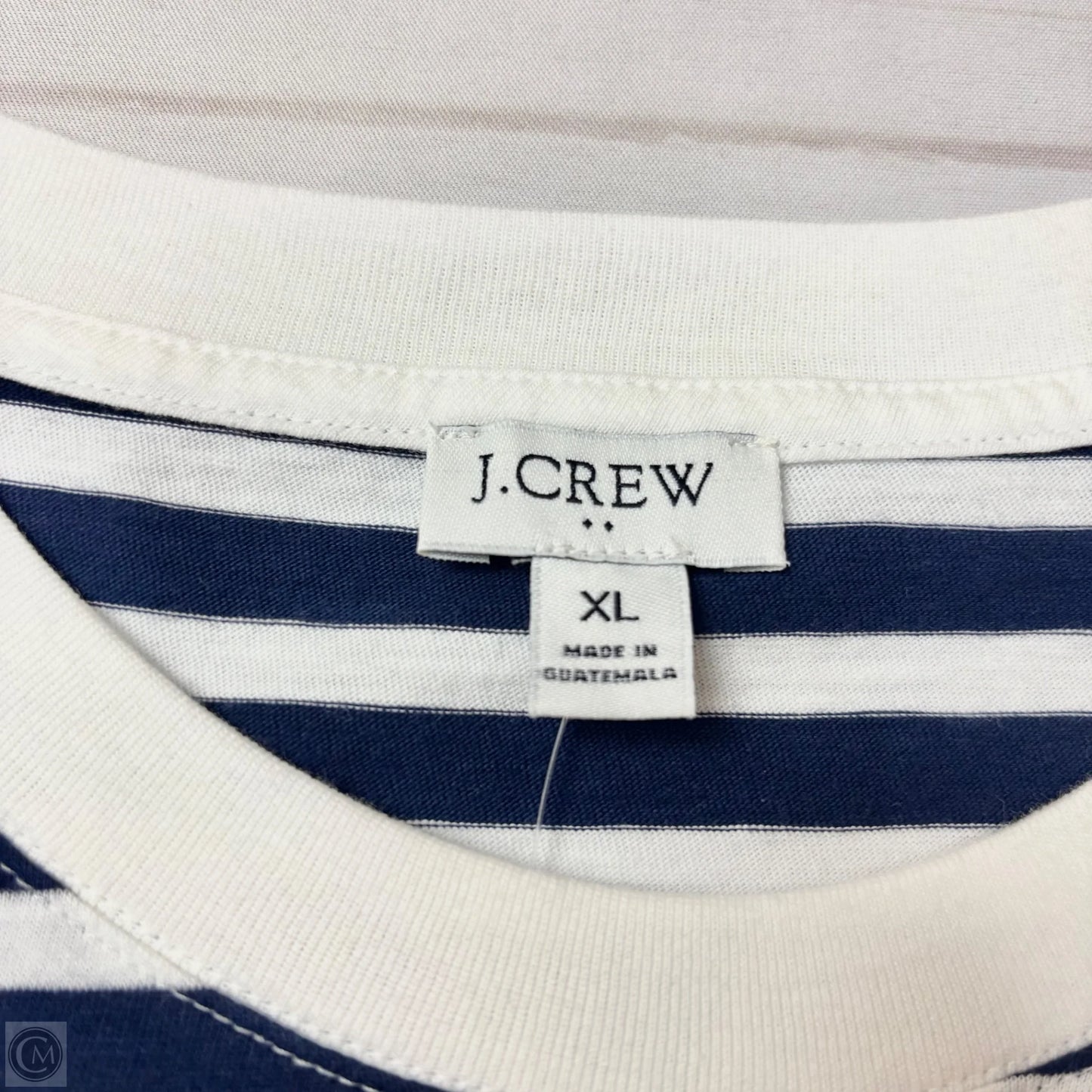 Top Short Sleeve By J. Crew In Striped Pattern, Size: Xl