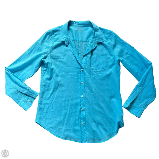 Top Long Sleeve Designer By Lilly Pulitzer In Blue, Size: M