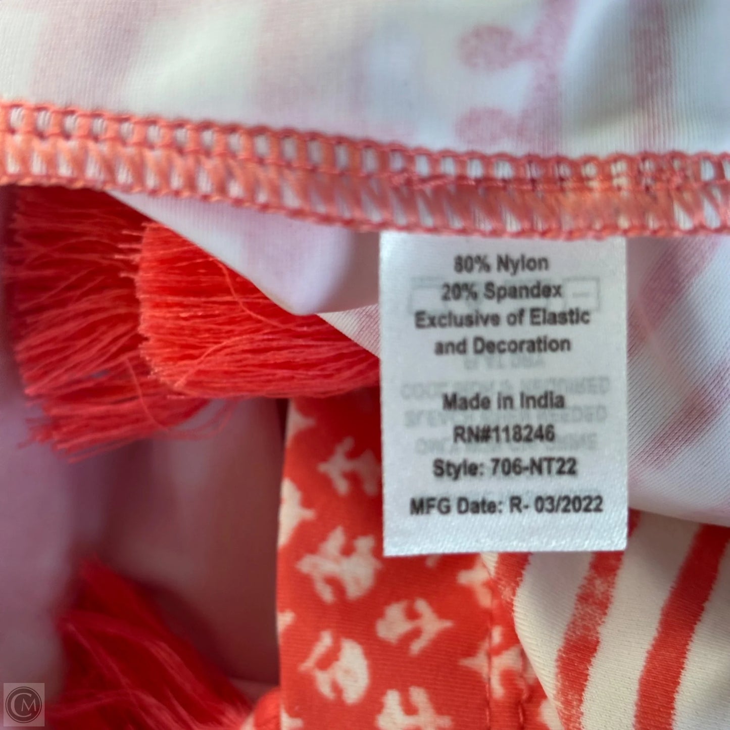 Dress Casual Short By Cabana Life In Pink & White, Size: L