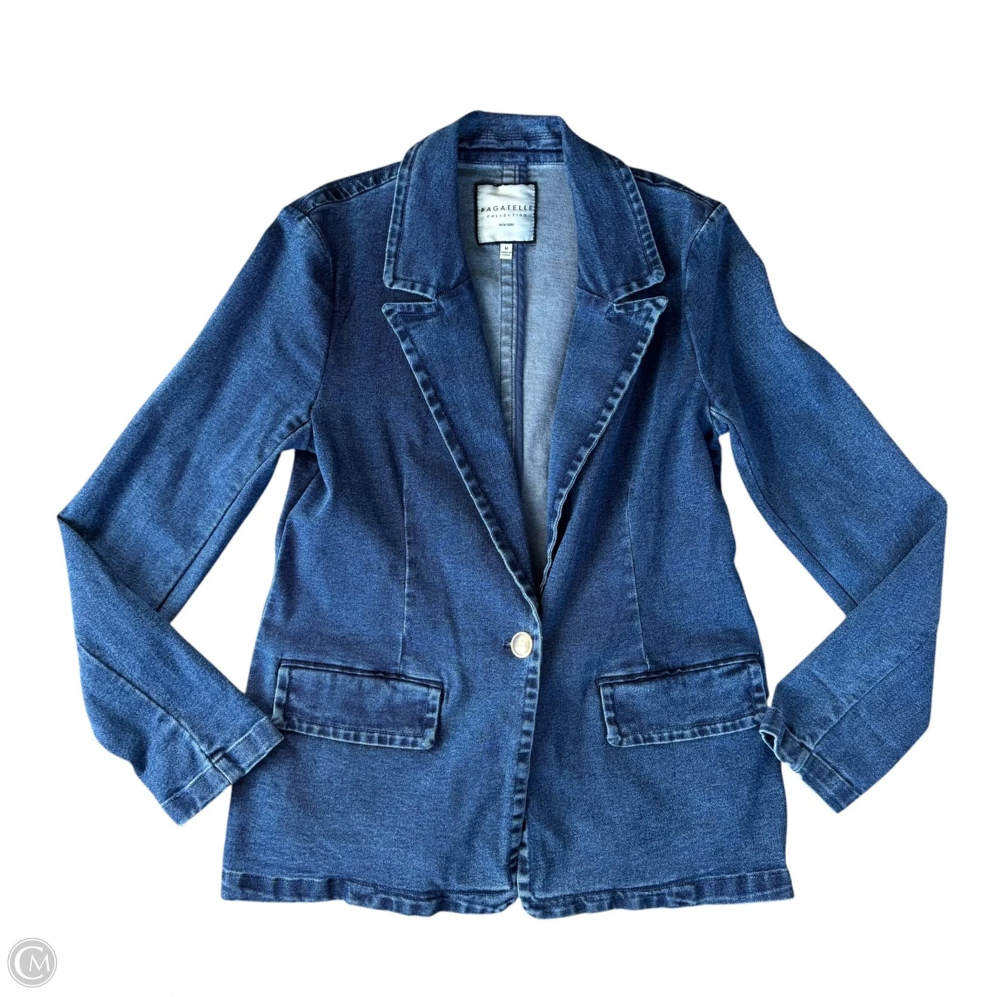 Blazer By Bagatelle In Blue Denim, Size: M