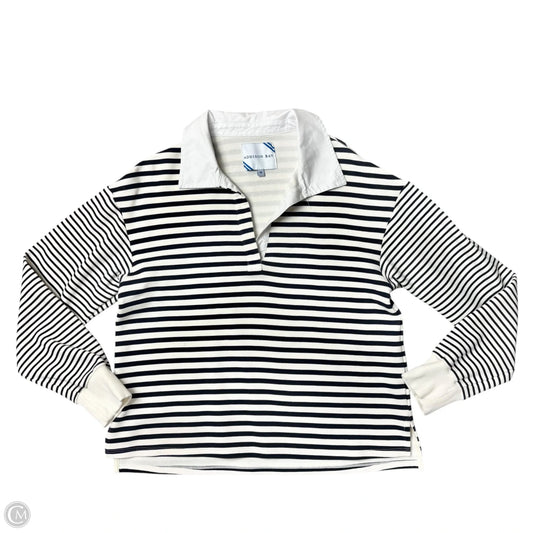 Top Long Sleeve By Addison Bay In Striped Pattern, Size: M