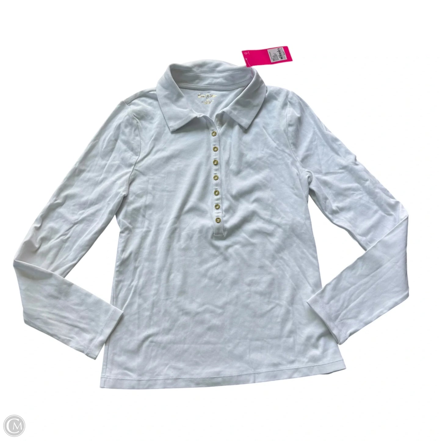 Top Long Sleeve Designer By Lilly Pulitzer In White, Size: M