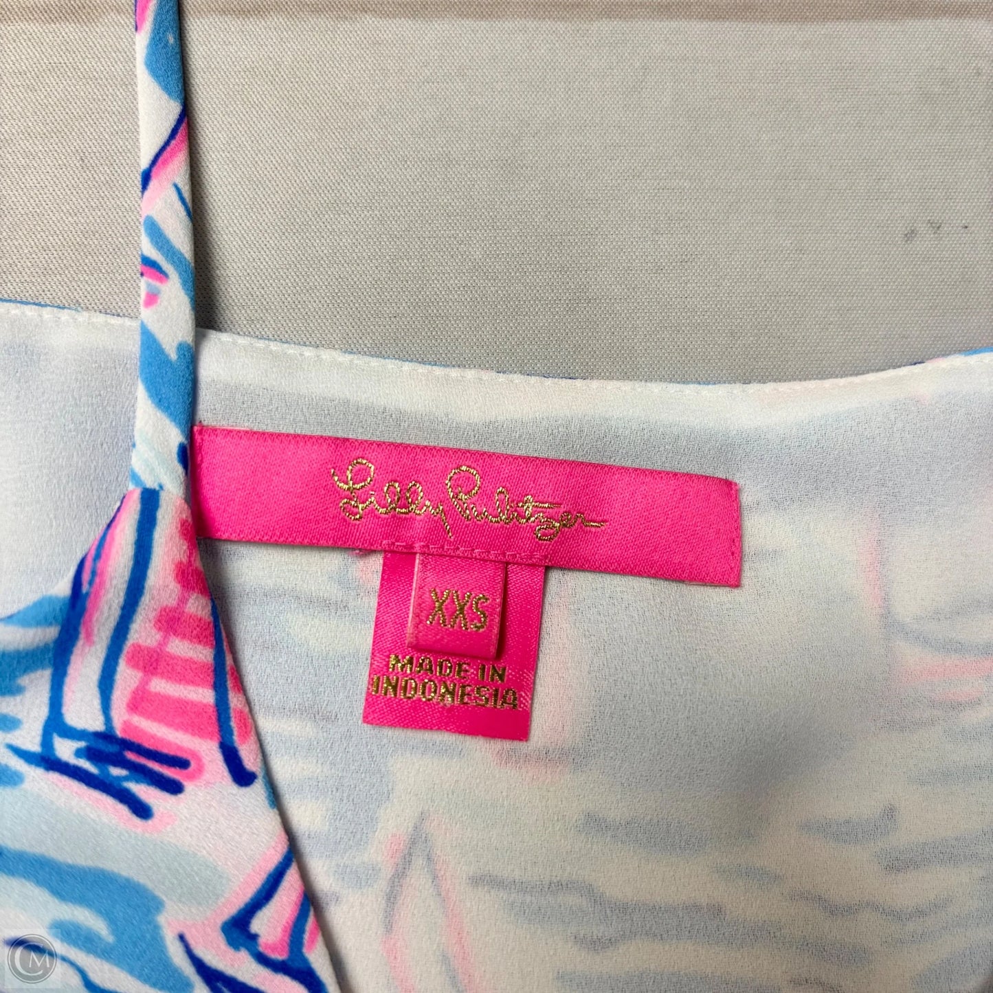 Top Sleeveless Designer By Lilly Pulitzer In Blue & Pink, Size: Xxs