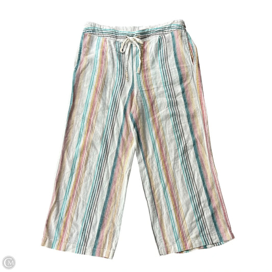 Pants Wide Leg By Per Se In Striped Pattern, Size: M