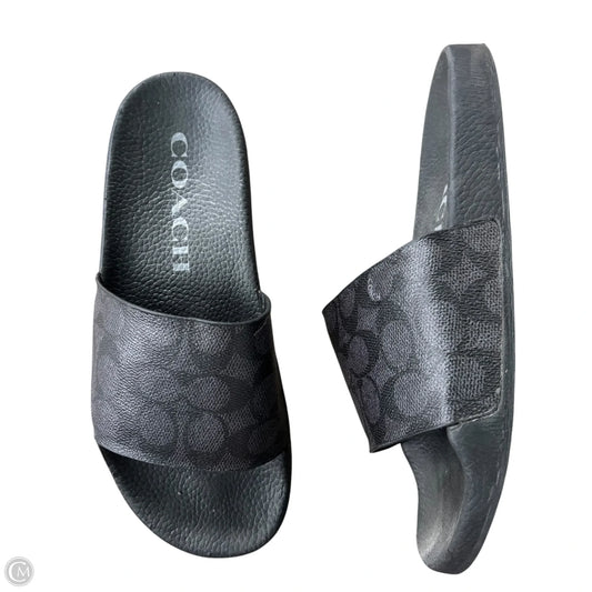 Sandals Designer By Coach In Black, Size: 8