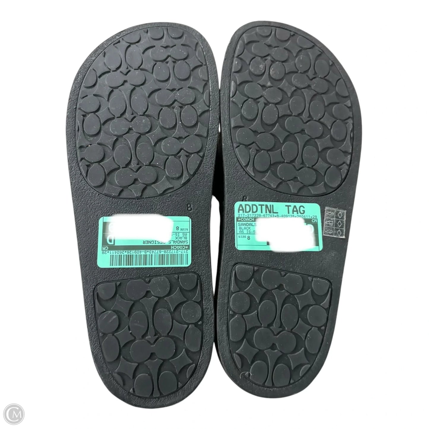 Sandals Designer By Coach In Black, Size: 8