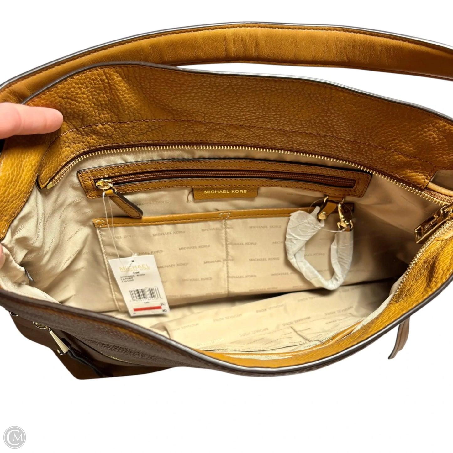 Handbag Leather By Michael By Michael Kors, Size: Medium