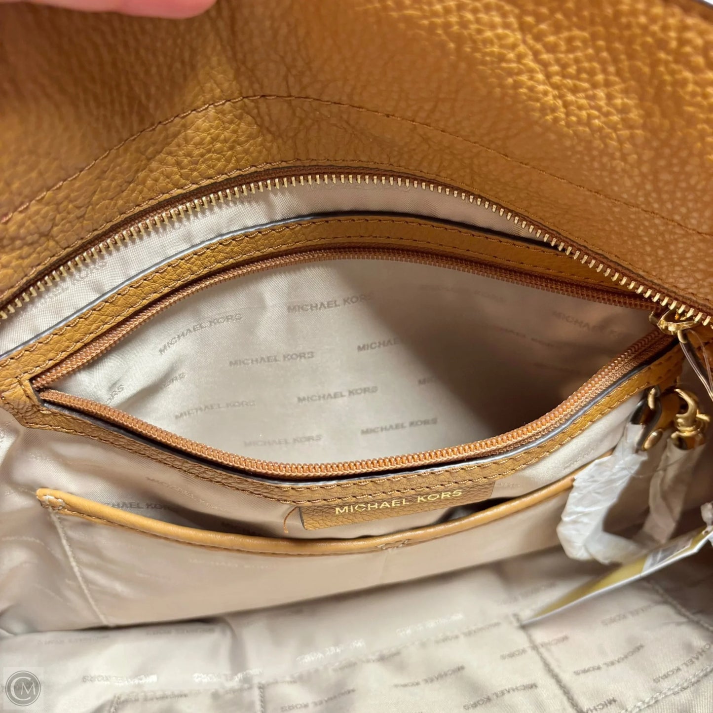 Handbag Leather By Michael By Michael Kors, Size: Medium