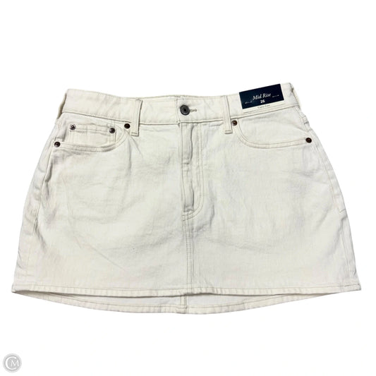 Skirt Mini & Short By Abercrombie And Fitch In Cream Denim, Size: 2