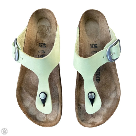Sandals Flats By Birkenstock In Green, Size: 9