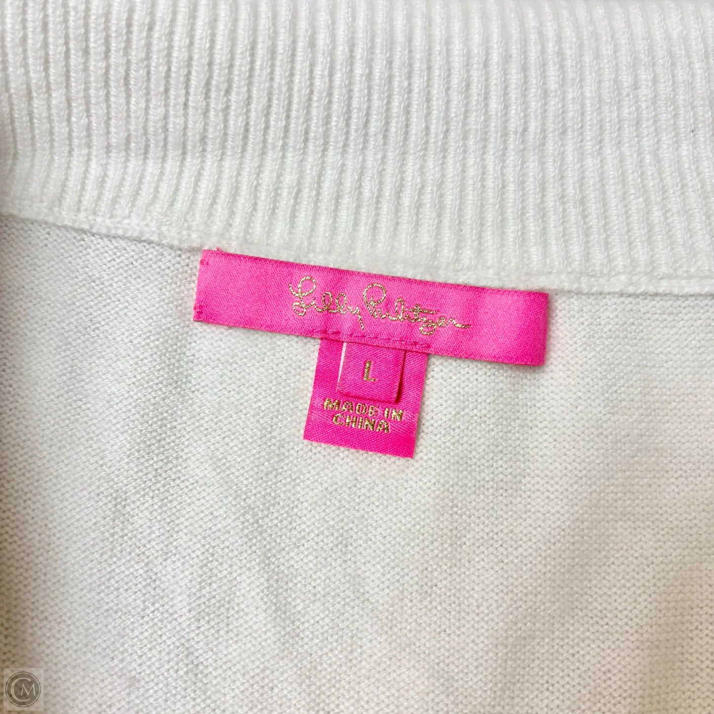 Sweater Designer By Lilly Pulitzer In White, Size: L