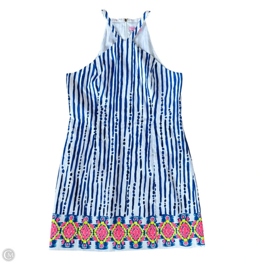 Dress Designer By Lilly Pulitzer In Blue & White, Size: L