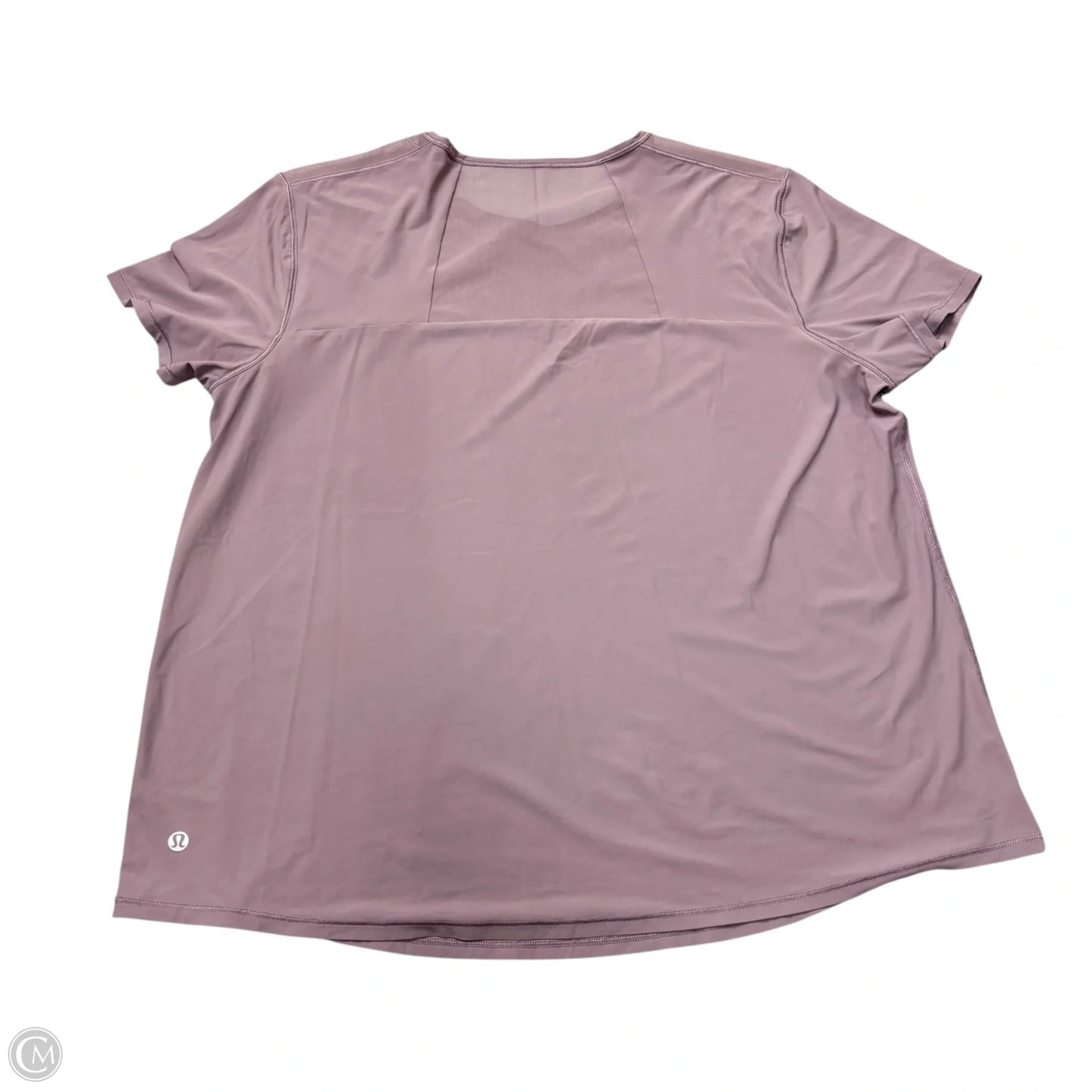 Athletic Top Short Sleeve By Lululemon In Purple, Size: M