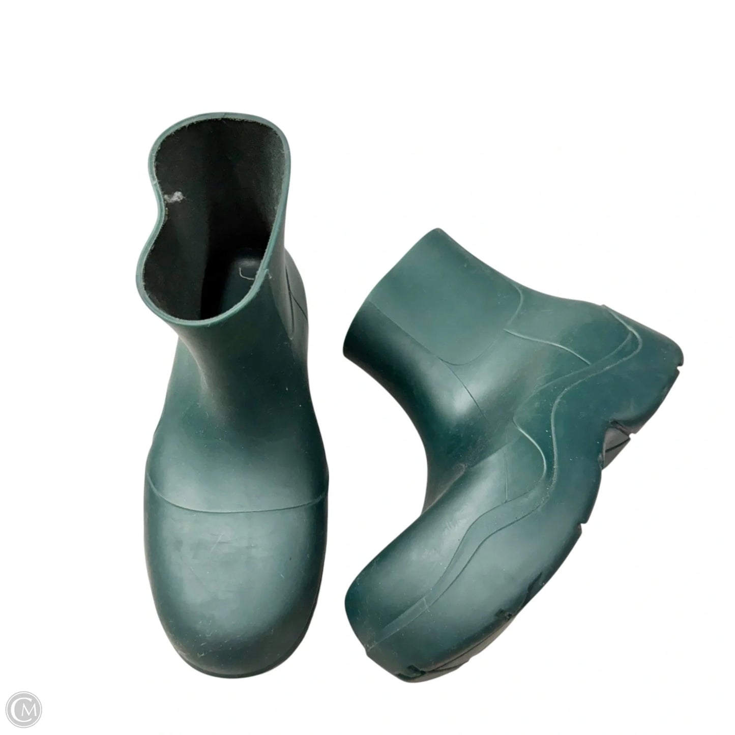 Boots Luxury Designer By Bottega Veneta In Teal, Size: 6.5