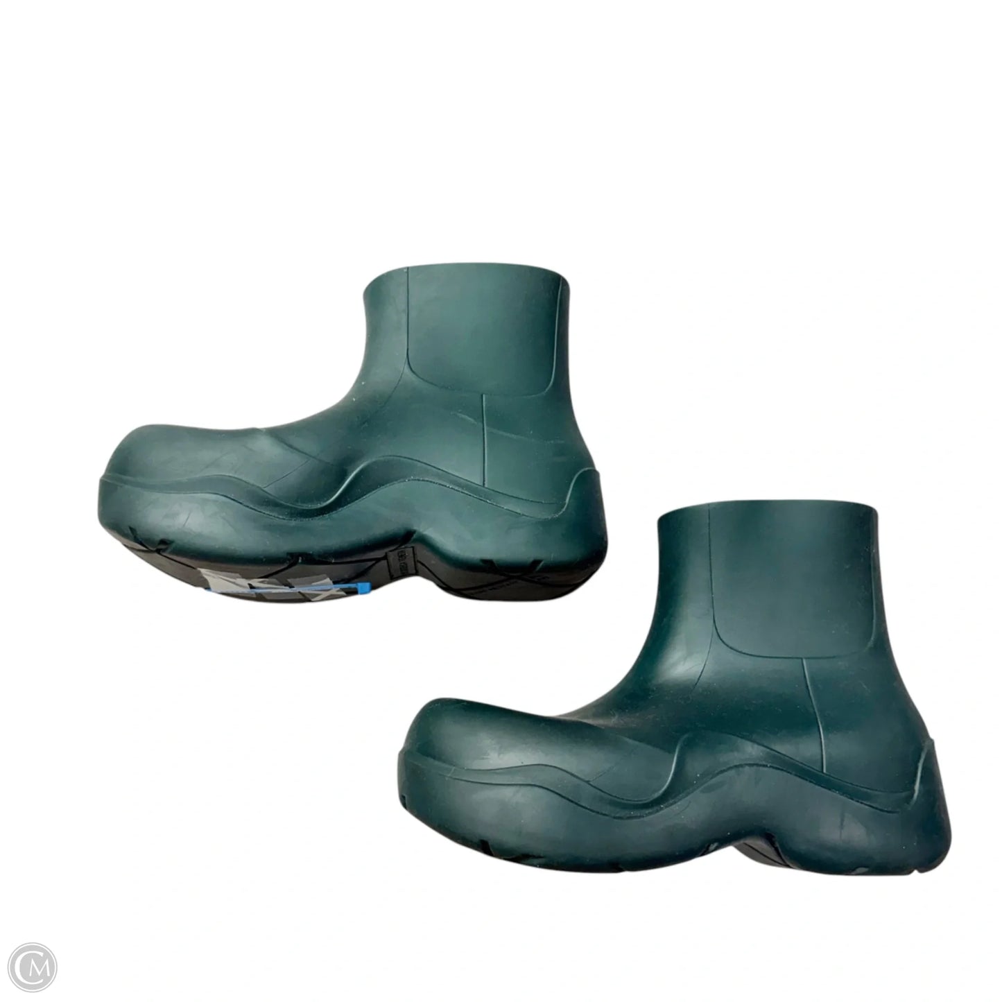 Boots Luxury Designer By Bottega Veneta In Teal, Size: 6.5