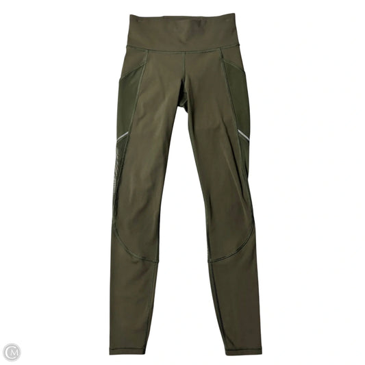 Athletic Leggings By Lululemon In Green, Size: Xs
