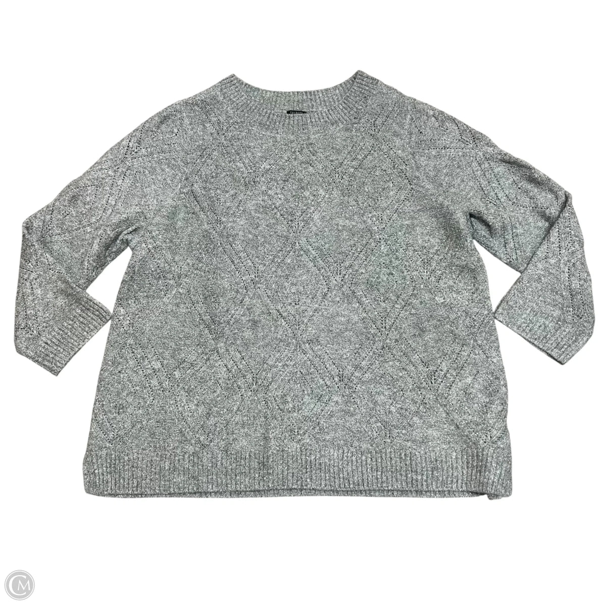 Sweater By Talbots In Grey, Size: 3x