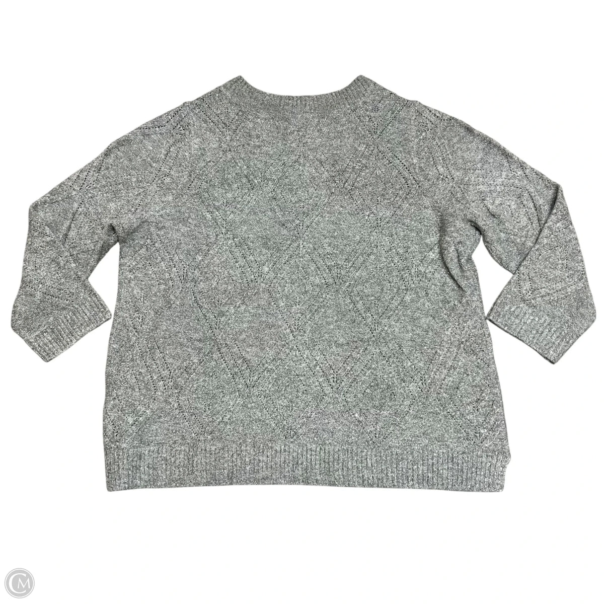 Sweater By Talbots In Grey, Size: 3x