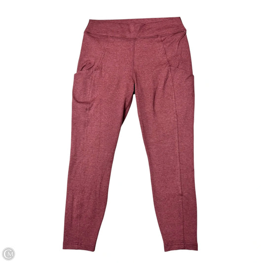 Athletic Leggings By Lululemon In Maroon, Size: L