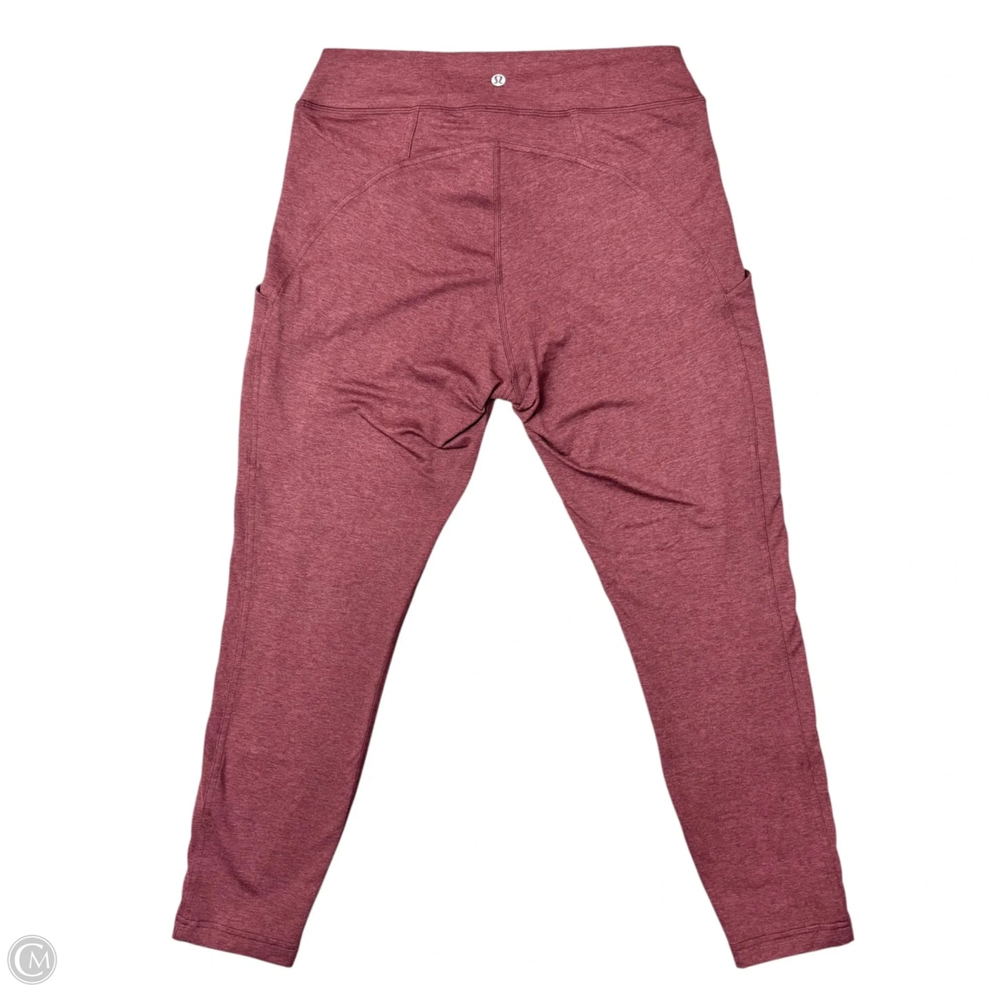 Athletic Leggings By Lululemon In Maroon, Size: L