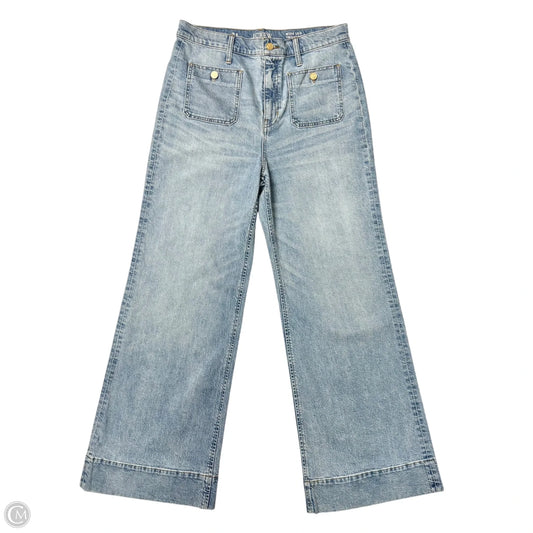 Jeans Wide Leg By J. Crew In Blue Denim, Size: 12