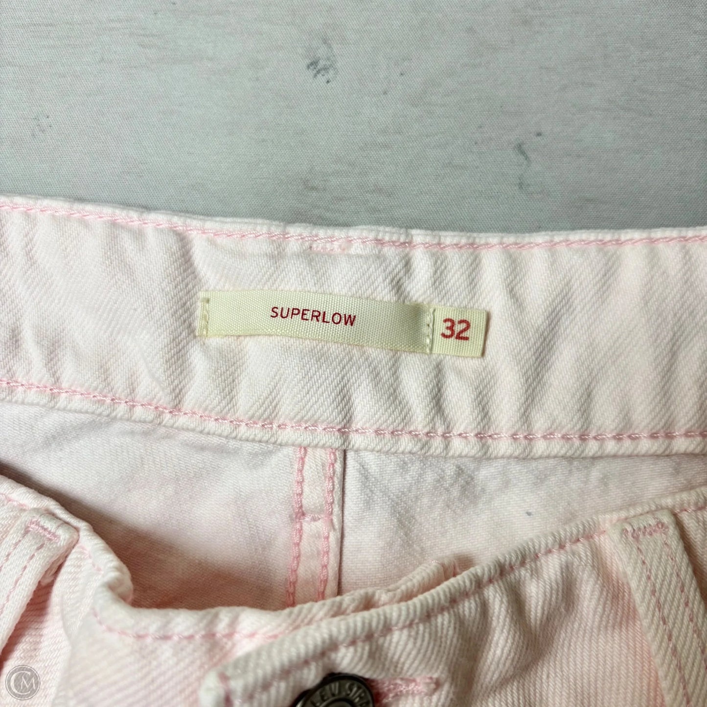 Jeans Wide Leg By Levis In Pink, Size: 14