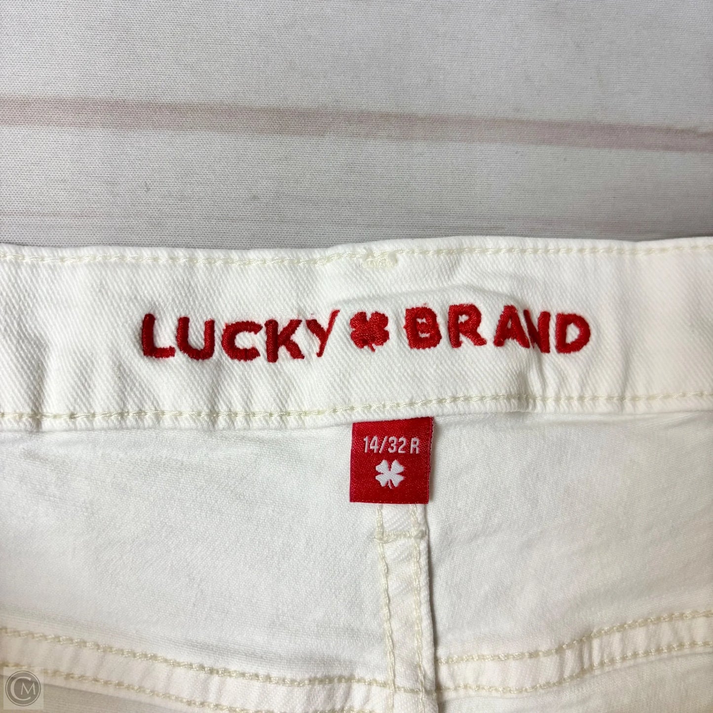 Jeans Wide Leg By Lucky Brand In White, Size: 14