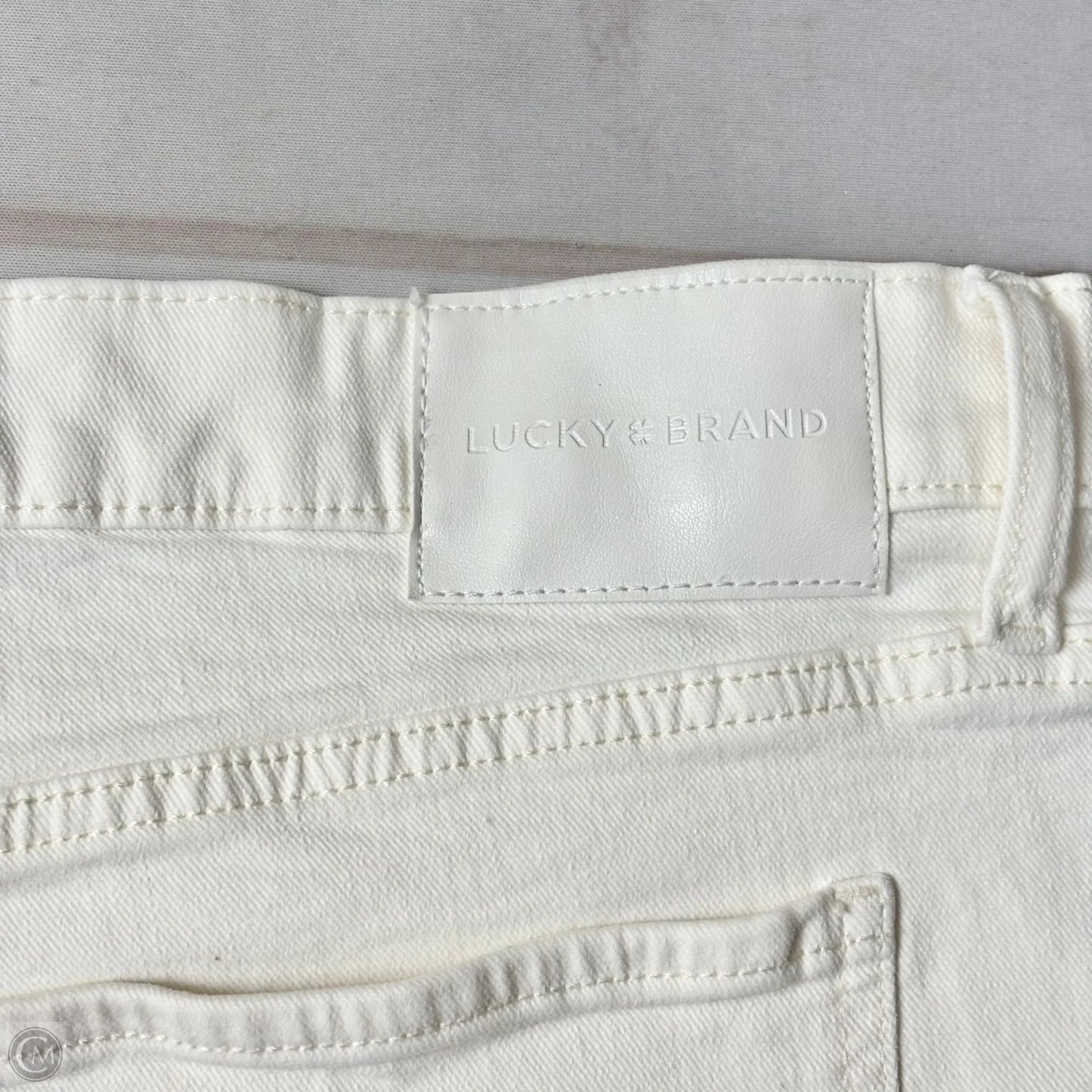 Jeans Wide Leg By Lucky Brand In White, Size: 14