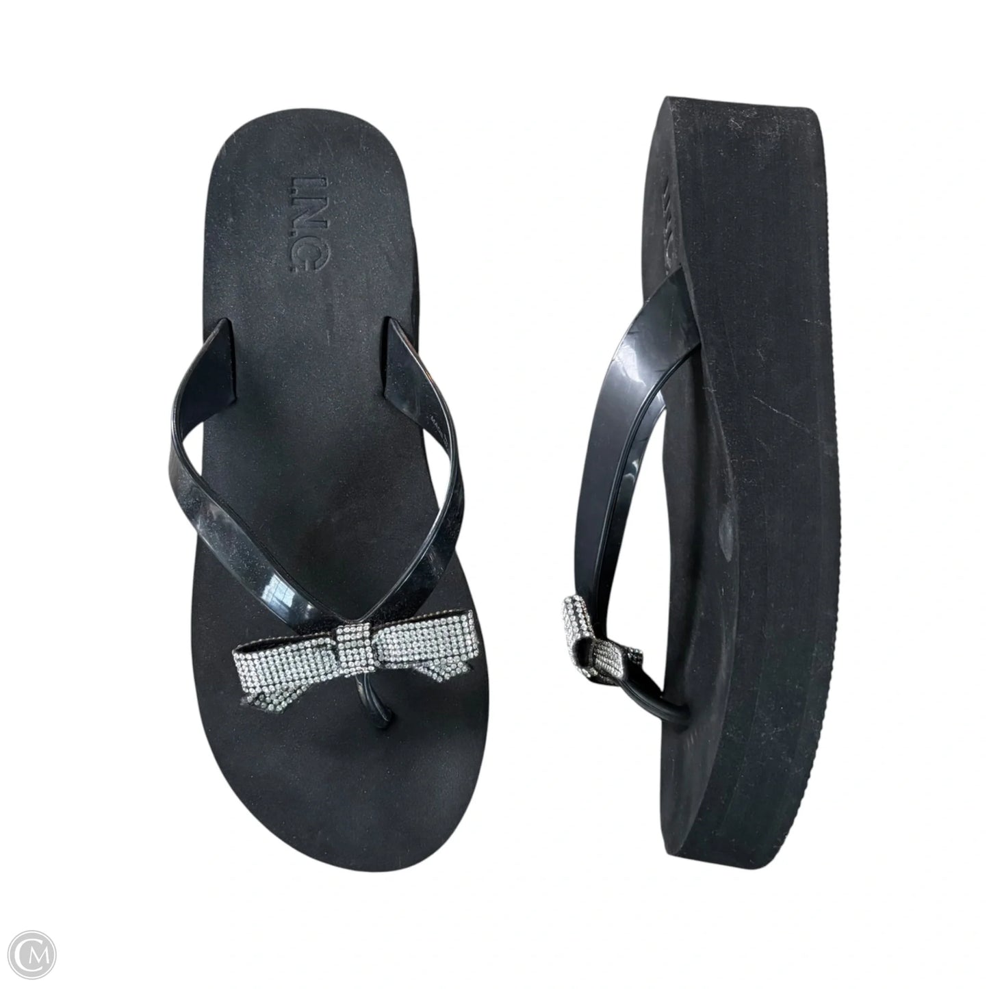 Sandals Heels Platform By Inc In Black, Size: 9