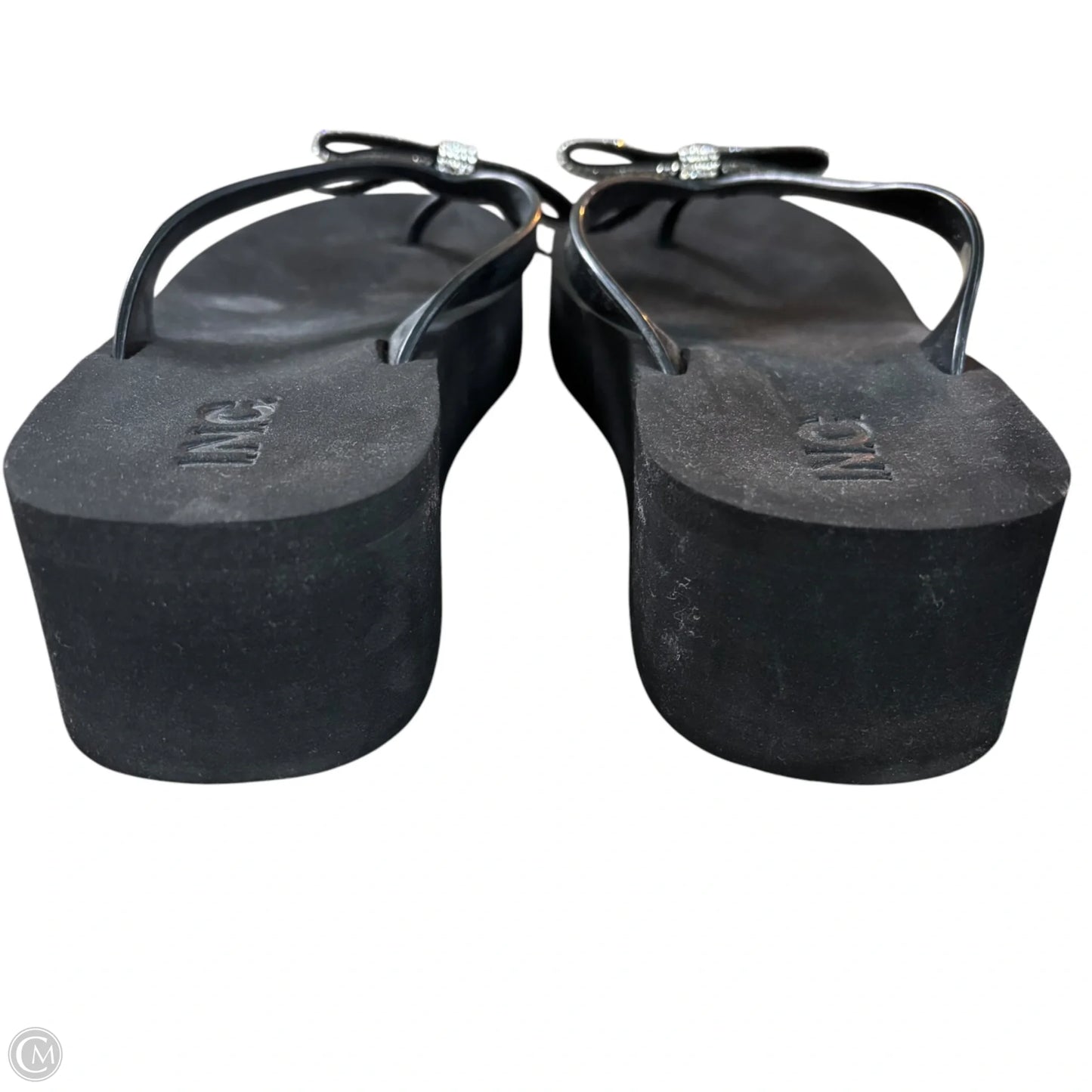 Sandals Heels Platform By Inc In Black, Size: 9