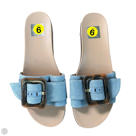 Sandals Heels Wedge By Dolce Vita In Blue Denim, Size: 9