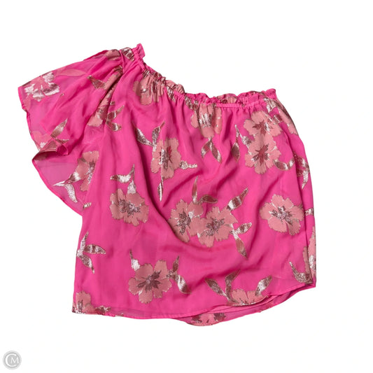 Top Short Sleeve Designer By Lilly Pulitzer In Floral Print, Size: M