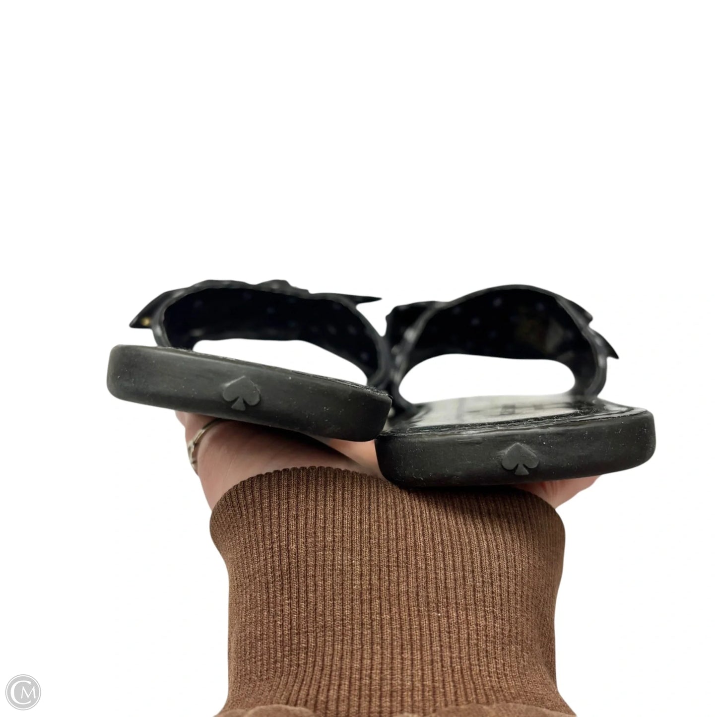 Sandals Designer By Kate Spade In Black, Size: 10.5