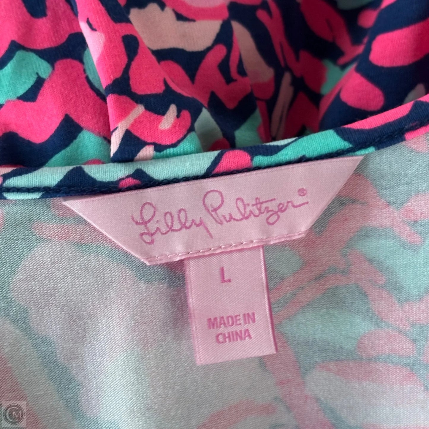 Romper Designer By Lilly Pulitzer In Blue & Pink, Size: L