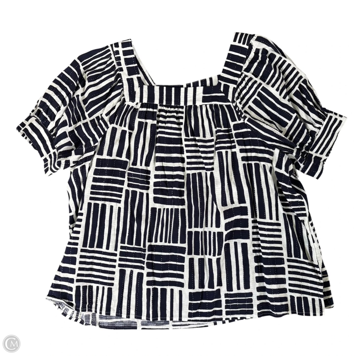 Top Short Sleeve By Lane Bryant In Navy, Size: 2x