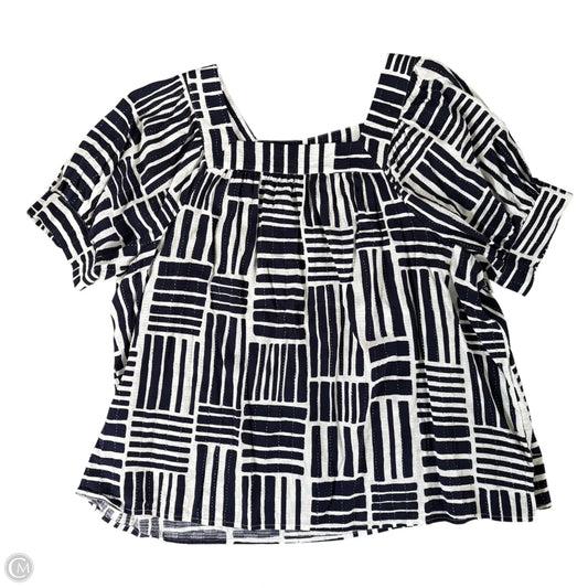 Top Short Sleeve By Lane Bryant In Navy, Size: 2x