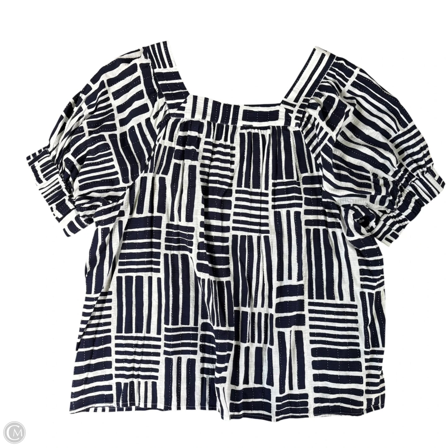 Top Short Sleeve By Lane Bryant In Navy, Size: 2x
