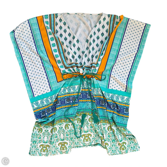 Swimwear Cover-up By Cabana Life In Blue & White, Size: Xl