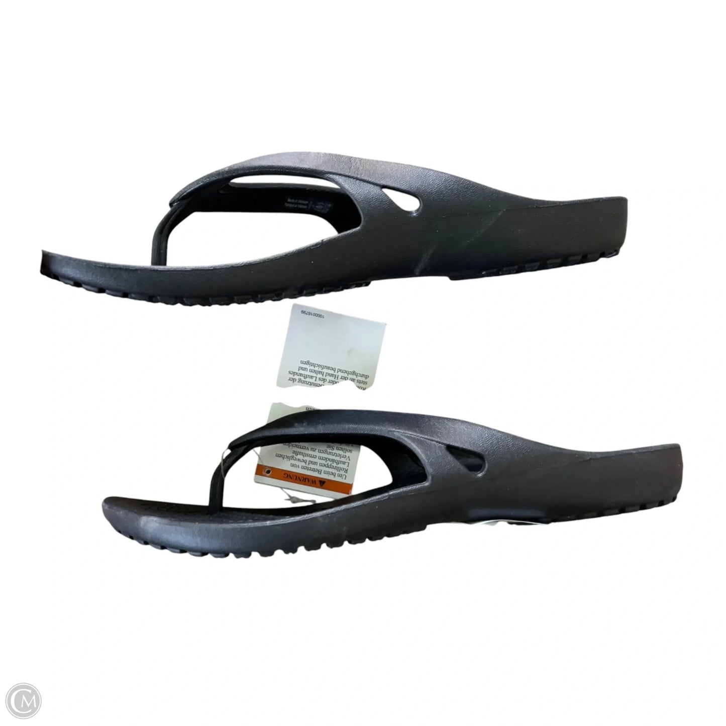 Sandals Flip Flops By Crocs In Black, Size: 7