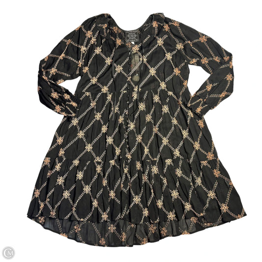 Dress Casual Short By Johnny Was In Black & Pink, Size: S