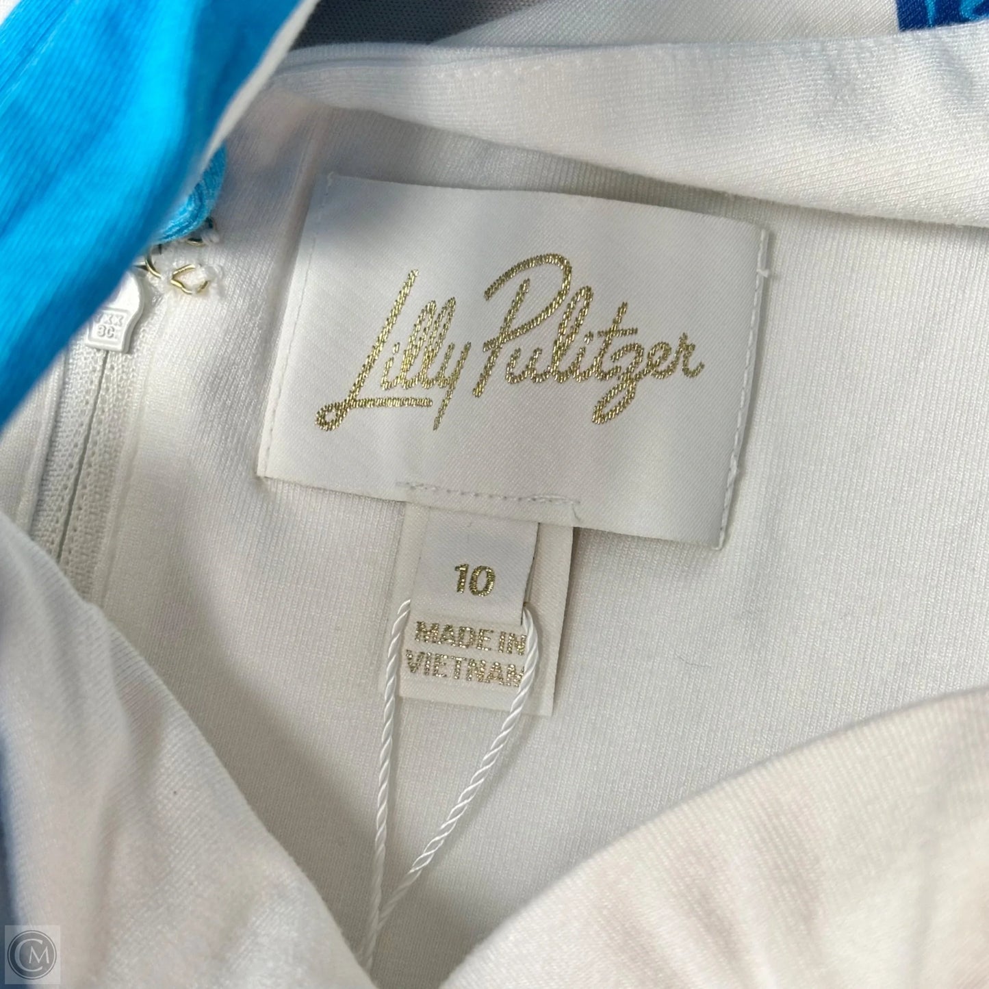 Dress Designer By Lilly Pulitzer In Blue & White, Size: M
