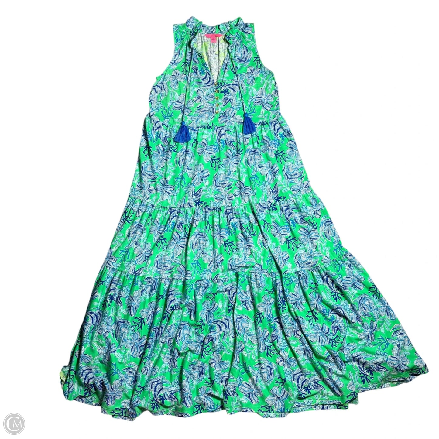Dress Designer By Lilly Pulitzer In Blue & Green, Size: S