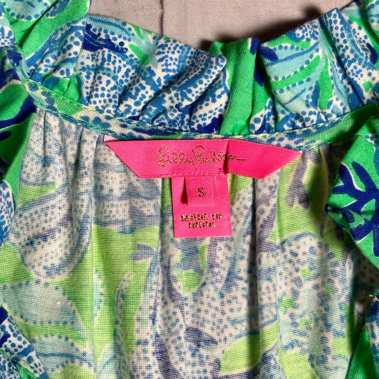 Dress Designer By Lilly Pulitzer In Blue & Green, Size: S