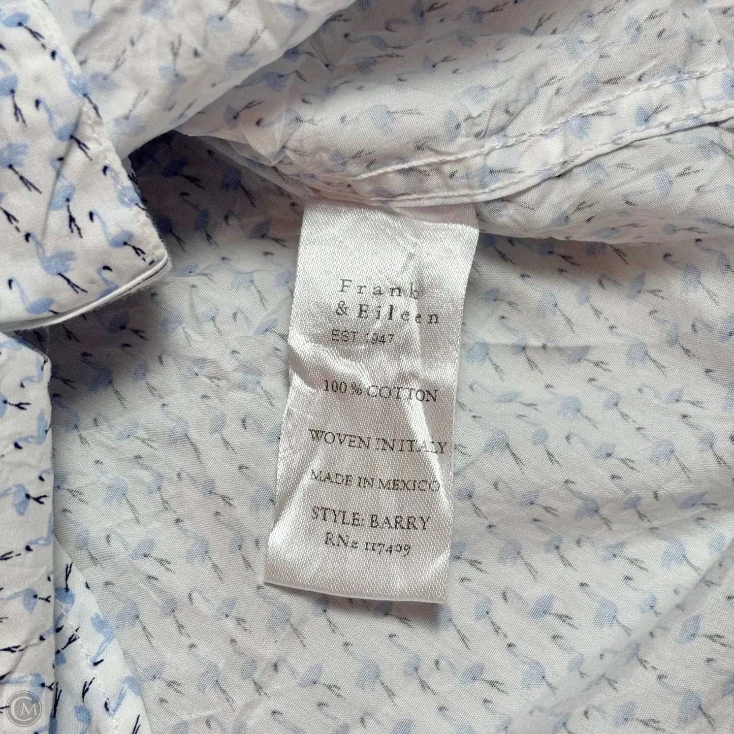 Top Long Sleeve By Frank And Eileen In Blue, Size: Xs
