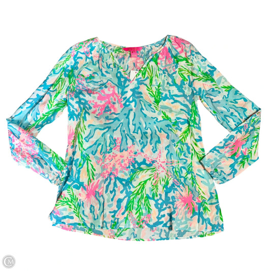 Top Long Sleeve Designer By Lilly Pulitzer In Multi-colored, Size: Xxs