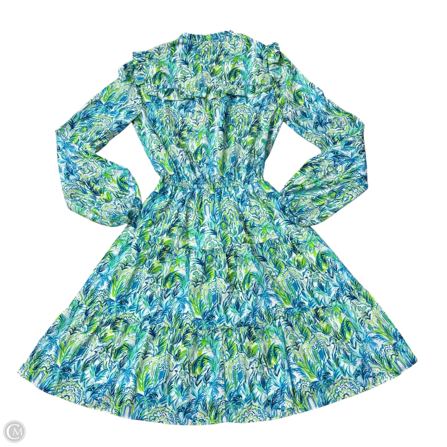 Dress Designer By Lilly Pulitzer In Blue & Green, Size: Xxs