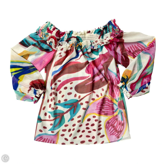 Blouse 3/4 Sleeve By Patbo In Multi-colored, Size: S