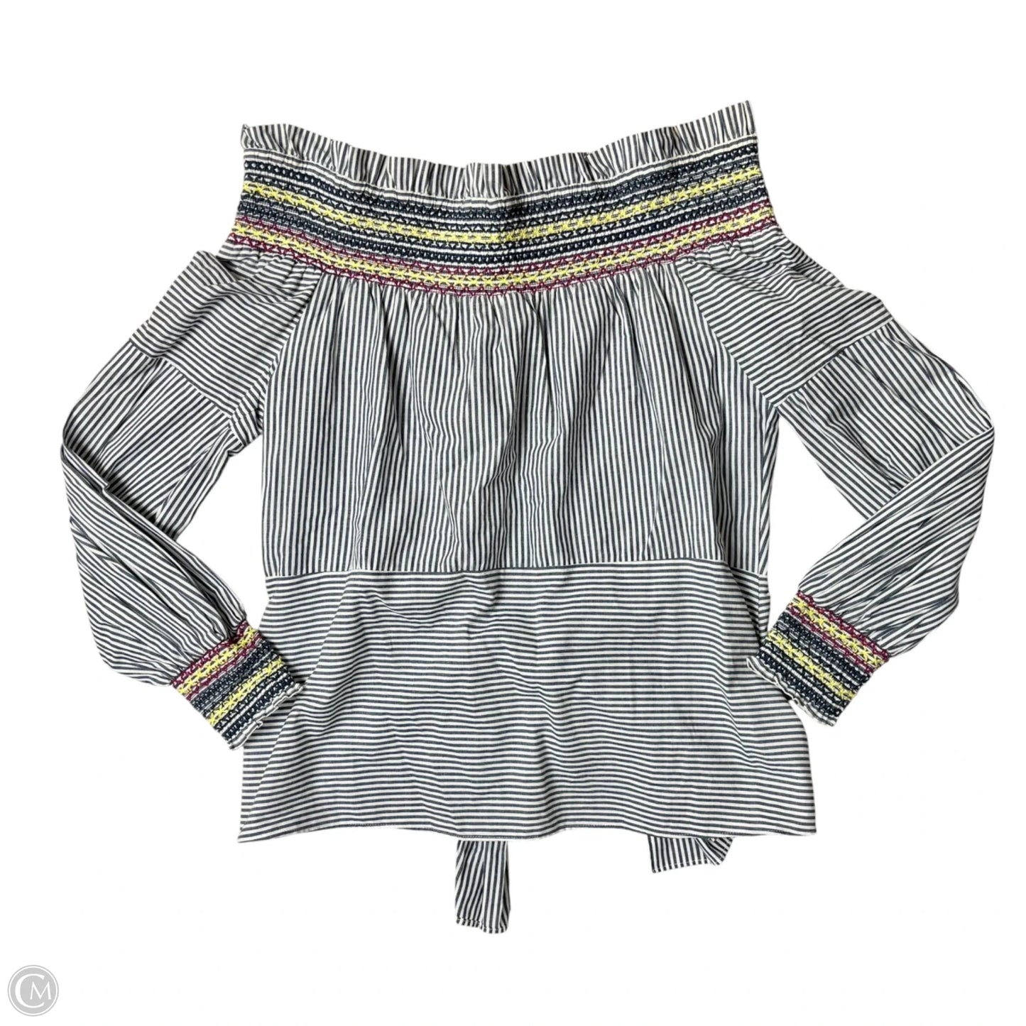 Top Long Sleeve By Parker In Striped Pattern, Size: Xs